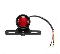 Qiilu moto noir en alliage d'aluminium feu arrière LED feu stop feu arrière moto accessoire