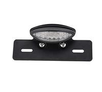 Qiilu motorcycle tail lights Feux de plaque d'immatriculation d'arrêt de feu arrière de frein arrière de moto LED pour café Racer blanc G8k590
