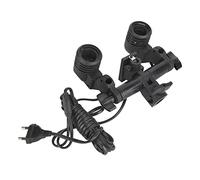 Qiilu NiceFoto E27 Double Support D'ampoule Photographie Studio Photo Flash Support de Lampe pour Les Meilleurs Effets D'éclairage (Prise UE 220V)