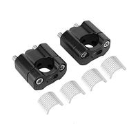Qiilu Paire 22mm/28mm 1/8in 7/8in Moto Guidon Montage Pinces Riser Adaptateur CNC en Alliage D'alu um (Noir) D1v476