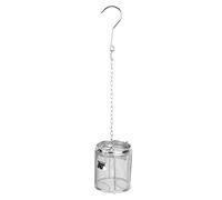 Qiilu Passoire à thé en Acier Inoxydable Soupe Assaisonnements Panier de Séparation Filtre à épices 8 X 10 Cm Boule Filtrante à épices pour la Cuisson de la Soupe Pho Inoxydable Grande (8 * 10cm)