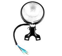 Qiilu Phare Avant Rond Moto, 5" Phare avant de Moto Universel Ampoule de Lampe de Phare (A)