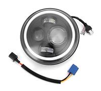 Qiilu Phare LED Rond 7 Pouces, IP68 Étanche, 300W 6000K, Feux Diurnes Avec Blanc de Feux de Route et de Croisement