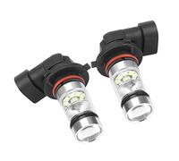 Qiilu Phares pour Voiture, 9006/HB4 100W Blanc LED haute luminosité Kit d'ampoules de phare antibrouillard voiture lampe de conduite, 6000K 1200LM, 2 Ampoules