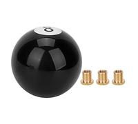 Qiilu Pommeau de levier de vitesse universel noir 8 boules de billard - Pommeau de levier de vitesse - Pommeau de levier de vitesse modifié - Tête de levier de vitesse noire - 8 vitesses