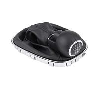 Qiilu Pommeaux de leviers de vitesse, 5 Vitesses Manuelle Voiture Bouton de Changement de Vitesse + Couverture d'Antipoussière Noir Pour Opel Corsa D