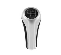 Qiilu Pommeaux de leviers de vitesse, 6 Vitesses Manuelle Bouton de levier de vitesse Argent Pour BM W E36 E46 E39 E34 Z3 E90 E91 E92 X1 X3 X5