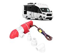 Qiilu Pompe de Cale Automatique 12v Pompe de Cale à Profil Bas 1100GPH/4160LPH en Acier Inoxydable Automatique électrique DC12V 360 ° Rotation pour Bateaux