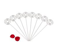 Qiilu provision pins label 50 X Silver Photo Card Picture Memo Paper Note Display Clip Holders Love Heart Shape Heart Shape Clip (Forme Ronde)