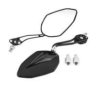 Qiilu Retroviseur Moto, 1 Paire de 8mm 10mm Rétroviseur de Moto Scooter Universel Miroir Rétroviseurs Latéraux Moto (Noir)