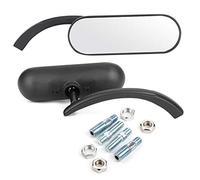 Qiilu retroviseur Moto Miroir, 2pcs Moto Mini Miroir de Vue arrière Ovale pour Shadow 600/750/1100 ACE
