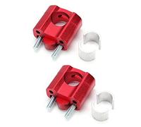 Qiilu riser 22 28mm Réhausseur de Guidon 1 Paire de Colliers de Serrage de Barre 22mm 28mm Risers de Guidon pour Accessoires de Remise en état de Moto Rouge