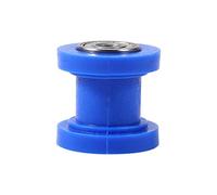 Qiilu roulette de chaine quad universel Roue d'entraînement de moto, 10mm de guide de roue de tendeur de glissière de chaîne de glissière de guide pitié de mini vélo de moto ATV(Bleu)