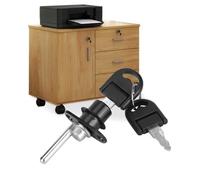 Qiilu Serrure de classeur 2Pcs Serrure avec Clés pour Meubles Tiroir Armoire Bureau Sécurité (16mm Tête Noir)