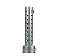 Qiilu Silencieux de moto, pot d'échappement de moto universel, insert de déflecteur de silencieux DB Killer, compatible avec le tuyau d'échappement de 35 mm / 42 mm / 45 mm argent(42mm)