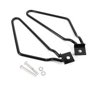 Qiilu Support de sacoches de Moto, 2X Supports de Montage de sacoches de Moto Noir pour XL883 / 1200 HD1450 / 1584