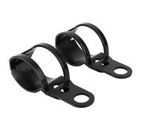 Qiilu Supports de clignotants moto, Support de Montage Moto Clignotants Noir Pinces d'oreille Fourche de Moto 30-43mm Noir