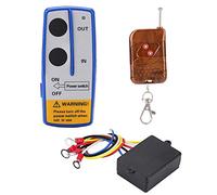 Qiilu Telecommande Treuil 12v Sans Fil, Kit de contrôleur de télécommande de treuil sans fil universel 12V 50ft pour camion de voiture