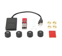 Qiilu Tpms Voiture, Récepteur TPMS, système de surveillance de la pression des pneus USB de voiture alarme de surveillance TPMS avec capteur externe pour la navigation Android
