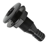 Qiilu Traversant la Coque Raccords de Coque Droits pour Bateaux 5/8 Accessoire de Connecteur de Tuyau de Résistance aux Chocs ABS Droit pour Bateaux Marines (Blanche)