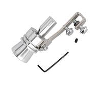 Qiilu Turbo Sifflet pour Tuyau d'échappement Universel, Turbo Sound Blow-off Simulator d'alliage d'aluminium Turbo Sound d'échappement pour voiture (XL)