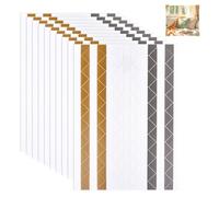 Qiimenguer Lot de 2 448 coins photo autocollants - Coins photo pour coller des photos, ranger des albums, scrapbooking, bricolage, bricolage, bords autocollants (or, argent et blanc)