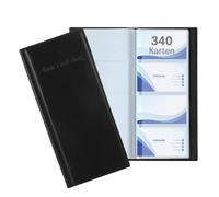 Qiimenguer Porte-cartes de visite - Pour 340 cartes de visite - Idéal pour les bureaux, les stages, les ventes - Porte-cartes de visite - Noir