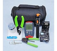 QIIRUN FTTH Kit outils de connexion FTTH avec Power Meter Fibre Optique et test de réseau RJ45 Localisateur visuel de défauts cliveuse Dénudeur de fibre