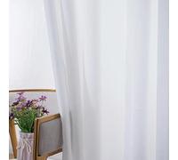 QIJIAYU Rideaux en Tulle dégradé de forêt Bleue, pour Salon et Chambre à Coucher, Rideaux en Tulle brodés Gris