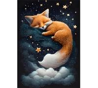 Qijinn 5D Animaux du ciel étoilé Diamond Painting Kit pour Adulte Débutants,Diamond Painting Complet DIY Art du Diamond Strass Broderie Artisanat pour Murale Décoration Square Drill,70x90 cm