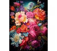 Qijinn 5D Diamond Art Painting Kit,artistic flower diamond art Kits for Adults,DIY Round Full Drill Diamond Painting Rhinestone Canvas Embroidery Craft for Home Wall Decor Gifts 80x100 cm