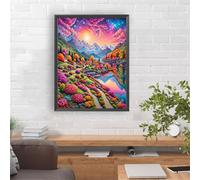 Qijinn 5D Diamond Art Painting Kit,Dream Town diamond art Kits for Adults,DIY Square Full Drill Diamond Painting Rhinestone Canvas Embroidery Craft for Home Wall Decor Gifts 50x70 cm