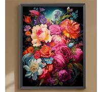 Qijinn 5D Diamond Art Painting Kit,floriculture diamond art Kits for Adults,DIY Round Full Drill Diamond Painting Rhinestone Canvas Embroidery Craft for Home Wall Decor Gifts 100x130 cm