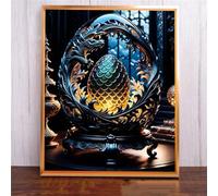 Qijinn 5D Diamond Art Painting Kit,Golden Magic diamond art Kits for Adults,DIY Square Full Drill Diamond Painting Rhinestone Canvas Embroidery Craft for Home Wall Decor Gifts 50x70 cm