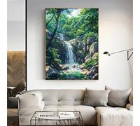 Qijinn 5D Diamond Art Painting Kit,landscape painting diamond art Kits for Adults,DIY Round Full Drill Diamond Painting Rhinestone Canvas Embroidery Craft for Home Wall Decor Gifts 90x110 cm