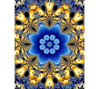 Qijinn 5D Mandalas Diamond Painting,DIY Fleurs Art du Diamant Complet Kits,Rond Diamond Painting Kit Complet pour Adultes Débutants Strass Point de Croix Peinture Diamant Maison Décor 40x60cm