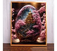 Qijinn Diamond Painting Kit,5D Fleurs du grenier Broderie Art Diamant Painting Kit Complet DIY Peinture Diamant Adulte Cristal Strass Point de Croix Painting pour Maison Décor Square Drill,60x80 cm
