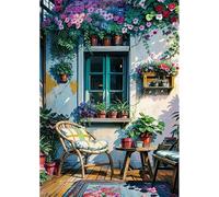 Qijinn Diamond Painting Kit,5D Plantes d'été Broderie Art Diamant Painting Kit Complet DIY Peinture Diamant Adulte Cristal Strass Point de Croix Painting pour Maison Décor Round Drill,30x40 cm