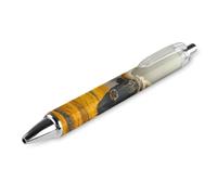 QIJIUU Bos Mutus in The Yellow Tundra Stylo à bille personnalisé fantaisie drôle Stylo à bille Noir Cadeaux 1 pièce