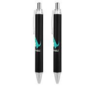 QIJIUU I Am Unstoppable Lot de 2 stylos à bille à encre noire pour bureau, école