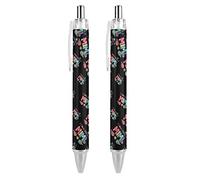 QIJIUU I Love Being A Mimi Lot de 4 stylos à bille rétractables à petite pointe Motif personnalisé Encre noire 0,55 mm