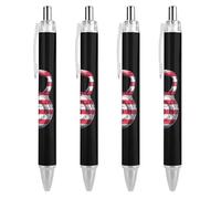 QIJIUU Kettlebell Barbell Lot de 4 stylos à bille rétractables à encre noire pour homme et femme Fournitures de bureau