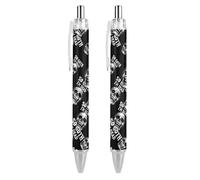 QIJIUU Lot de 2 stylos à bille personnalisés So Goth I'm Dead - Cadeaux noirs