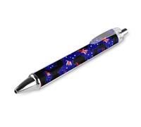 QIJIUU Stylo à bille rétractable avec motif carte du drapeau de l'Australie - 0,5 mm - Encre noire fine - Pour la maison et le bureau