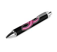 QIJIUU Stylo à bille rétractable pour la lutte contre le cancer du sein avec ruban - Stylo à bille pour le bureau et la maison - 1 pièce