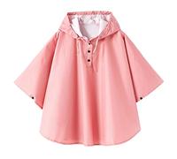 QIKADO Cape de Pluie Enfant Fille Cape Impermeable pour Garçons et Filles Unisexes Rose Foncé/M/3-5 ans