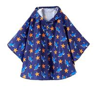 QIKADO Cape de Pluie fille Poncho Anti-pluie Baby avec Capuche et Boutons Garçons Filles Veste de Pluie Réutilisable Poncho étoiles et Baleines/S