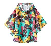 QIKADO Vêtements Anti Pluie Enfant, Veste pour la Pluie Fille Imperméable Garcon Requin à Grande Bouche/S/1-3 ans