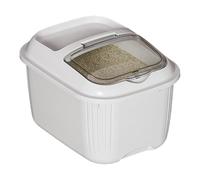 Qikam Boîtes de Stockage de Riz Et Céréales, 10KG Conteneur de Stockage Aliments Hermétique avec Couvercle + Rouleau, Boîte Rangement de Riz Multifonction pour Stocker Les Cereales, Pâtes, Farine