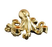 Qikam Bougeoir Pieuvre,Bougeoir Pilier Poulpe | Porte-Bougie à thé Octopus en résine - Bougeoir, décoration de Centre de Table, Sculpture décorative pour la Cuisine de la Maison, cheminée